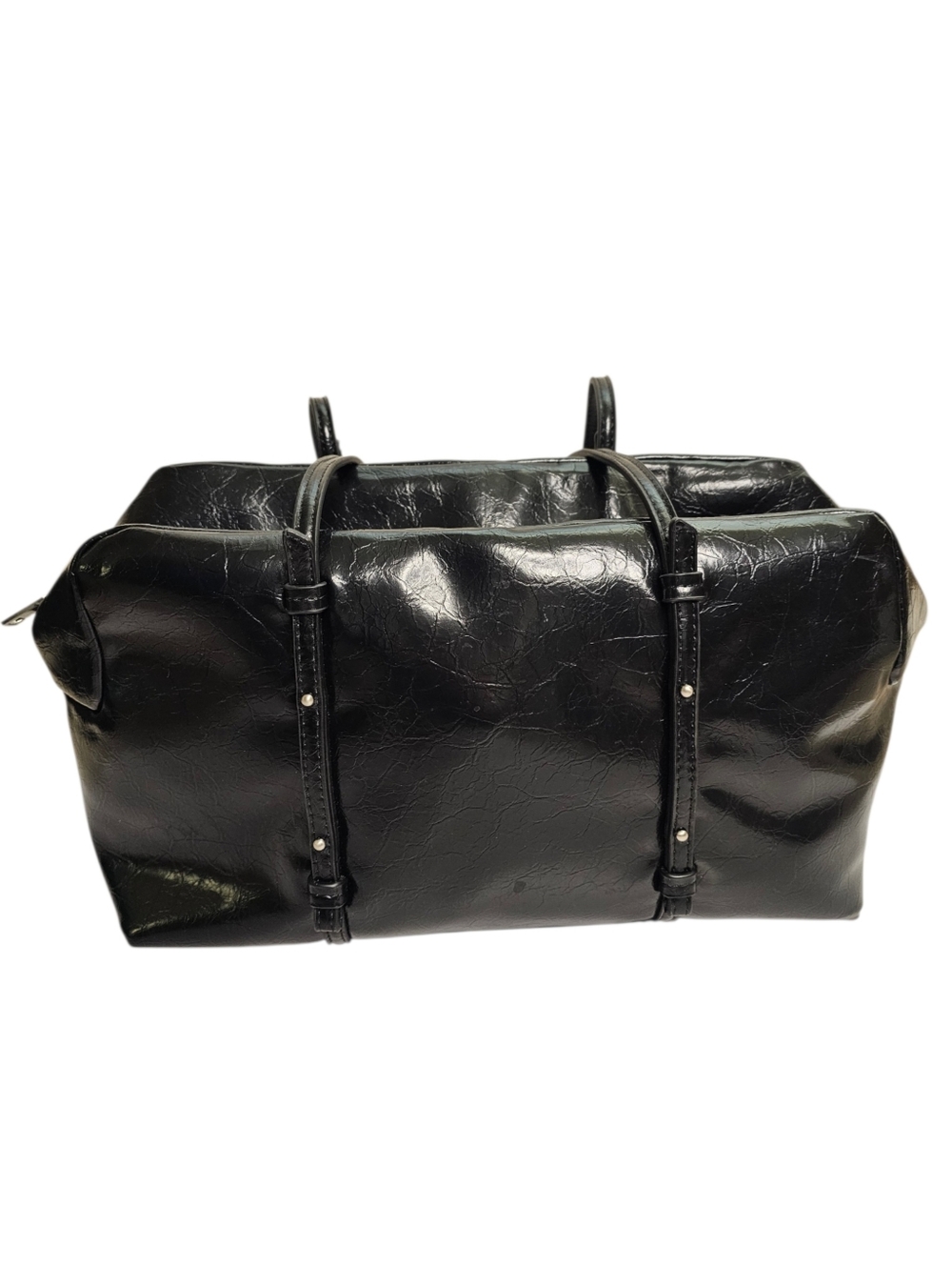 Zara Black PU Leather Large Capacity Shoulder Bag - Picture 5 of 11